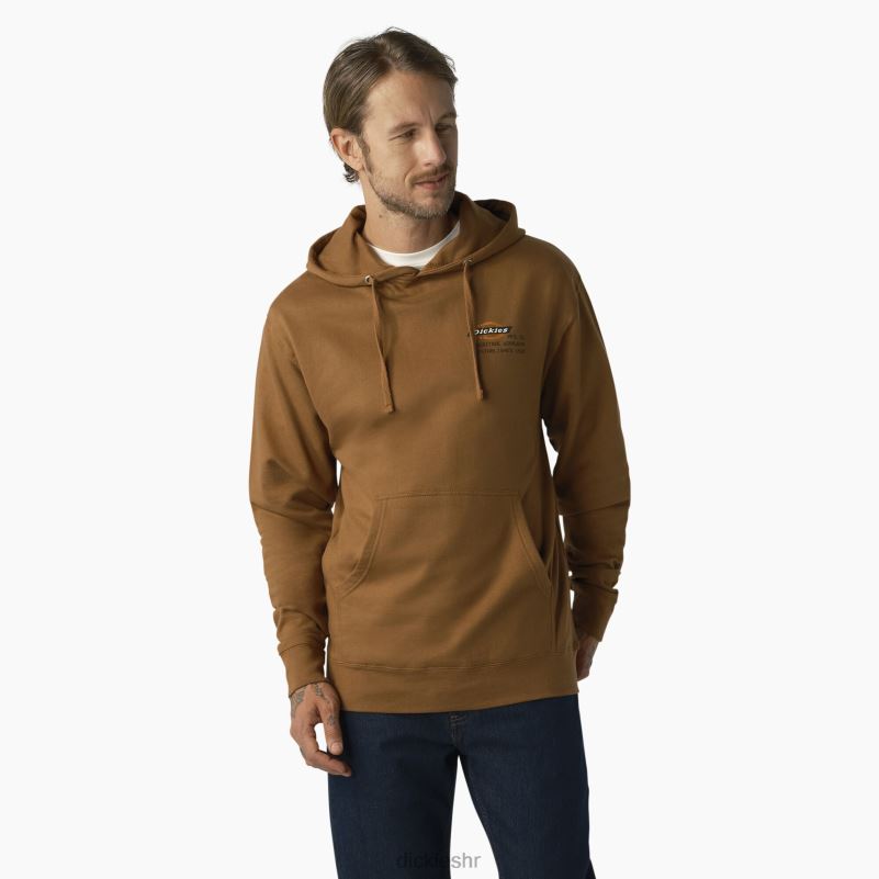 baštinska radna odjeća s kapuljačom s kapuljačom muškarci Dickies smeđa patka (bd) 6BPL61180 radna odjeća