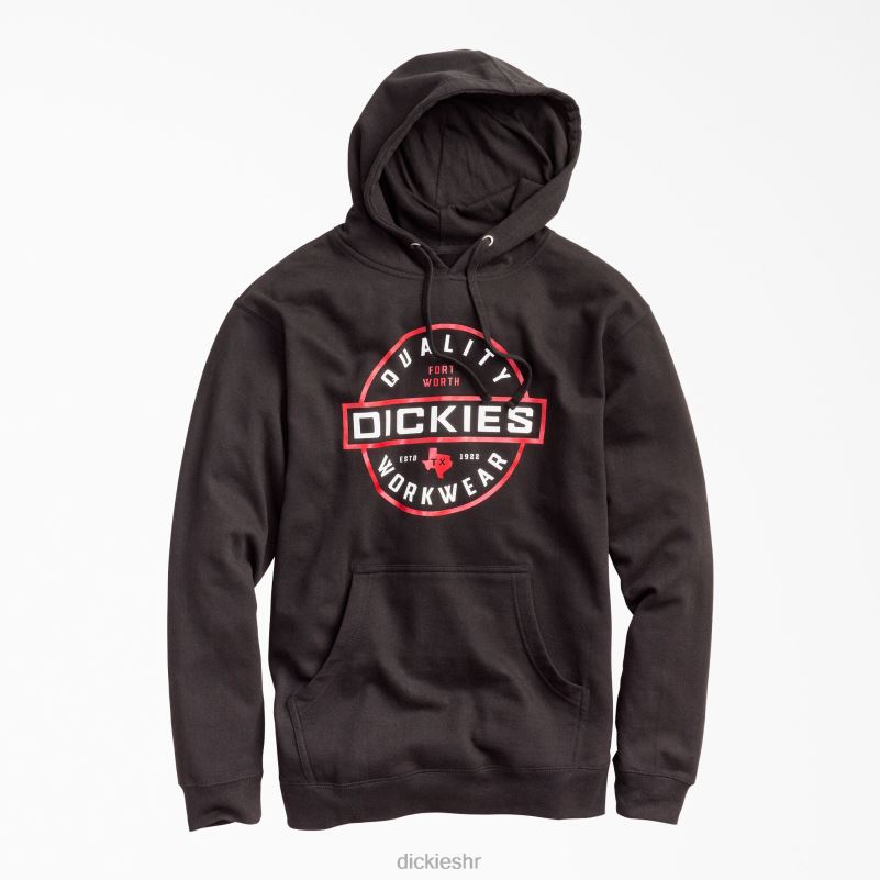 radna odjeća s kapuljačom od kvalitetnog flisa muškarci Dickies crna (kbk) 6BPL61143 radna odjeća