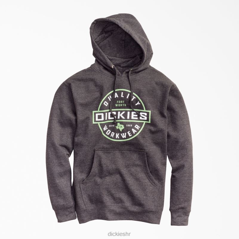 radna odjeća s kapuljačom od kvalitetnog flisa muškarci Dickies ugljen sivi vrijesak (chh) 6BPL61141 radna odjeća