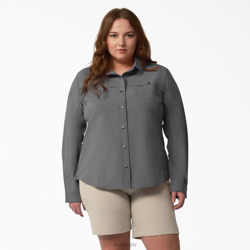 plus radna majica s roll-tabom za hlađenje žene Dickies grafitno siva (gad) 6BPL61685 radna odjeća