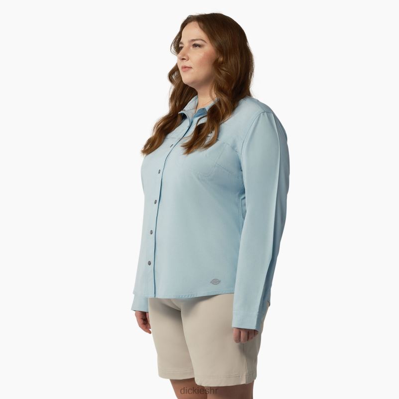 plus radna majica s roll-tabom za hlađenje žene Dickies čisto plava (eud) 6BPL61684 radna odjeća