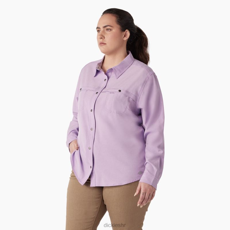 plus radna majica s roll-tabom za hlađenje žene Dickies ljubičasta ruža (urd) 6BPL61687 radna odjeća
