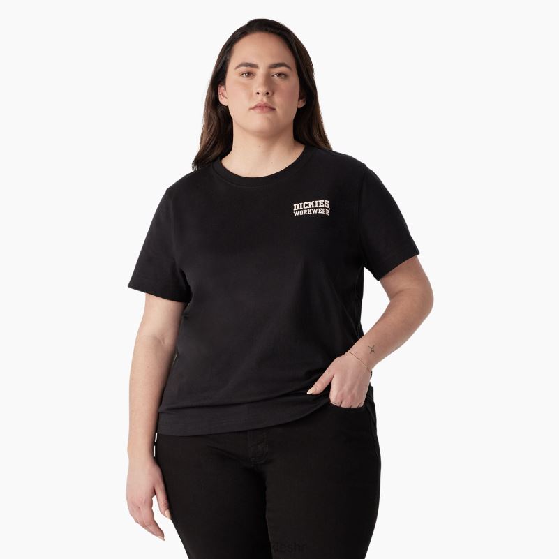 plus teška radna odjeća grafička majica žene Dickies crna (kbk) 6BPL62190 radna odjeća