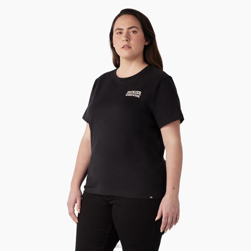 plus teška radna odjeća grafička majica žene Dickies crna (kbk) 6BPL62190 radna odjeća