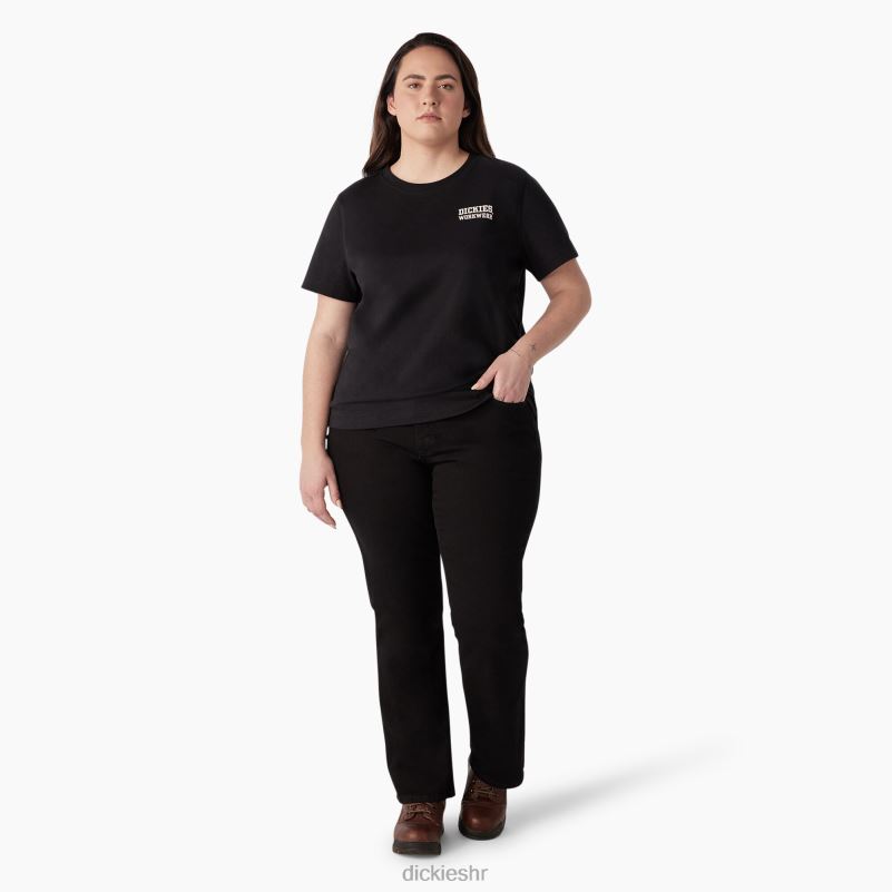 plus teška radna odjeća grafička majica žene Dickies crna (kbk) 6BPL62190 radna odjeća
