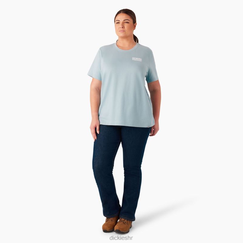 plus teška radna odjeća grafička majica žene Dickies dockside plava (du1) 6BPL62189 radna odjeća