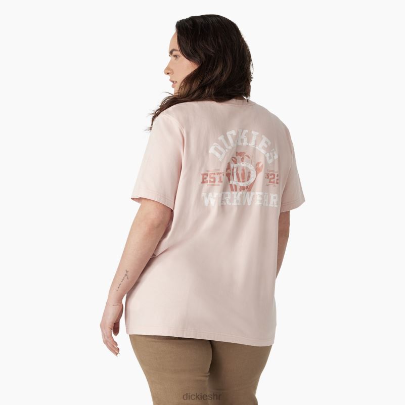plus teška radna odjeća grafička majica žene Dickies lotos roza (lo2) 6BPL62191 radna odjeća