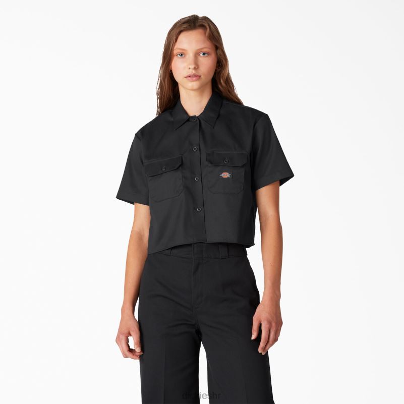skraćena radna košulja žene Dickies crna (bk) 6BPL62004 radna odjeća