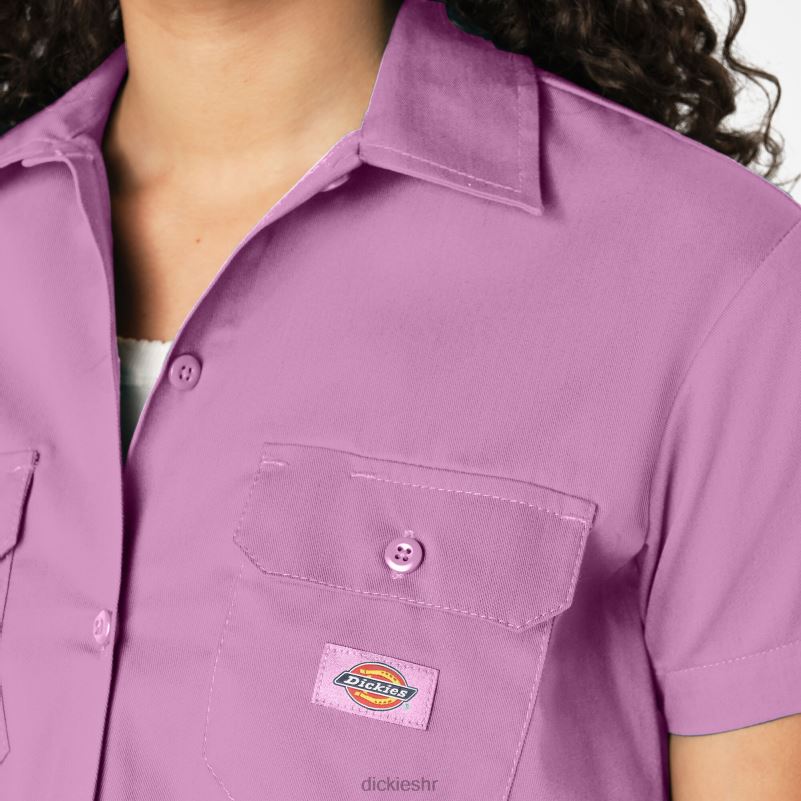 skraćena radna košulja žene Dickies divlja ruža (wr2) 6BPL62007 radna odjeća