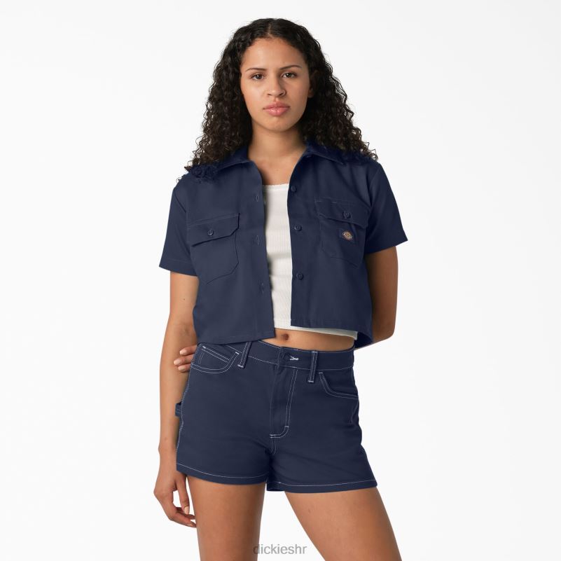skraćena radna košulja žene Dickies mornarska tinta (ik) 6BPL62006 radna odjeća