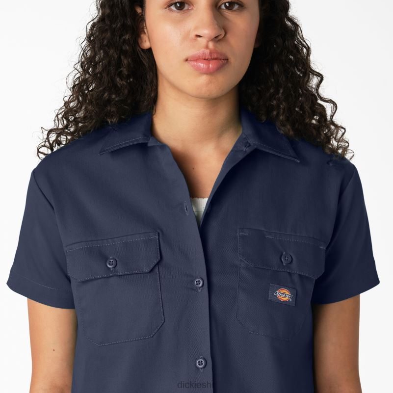 skraćena radna košulja žene Dickies mornarska tinta (ik) 6BPL62006 radna odjeća